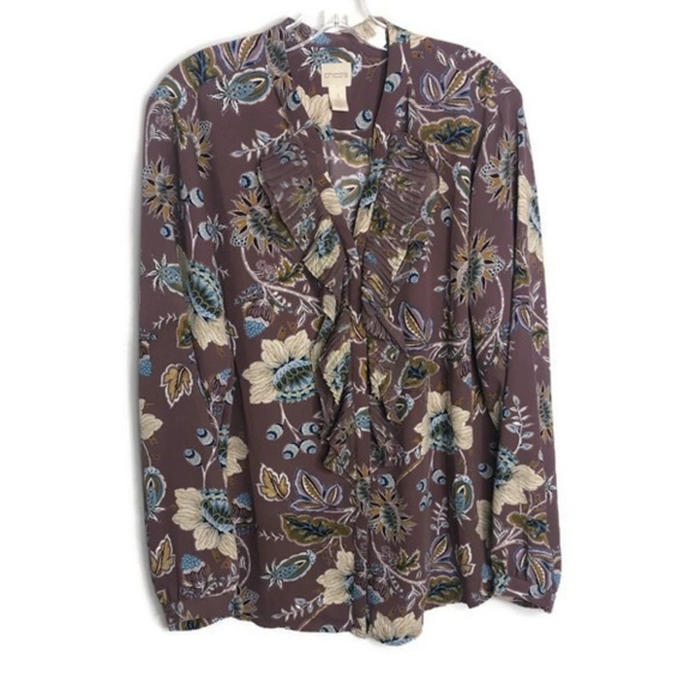 CHICO’S FLORAL BLOUSE 3 XL